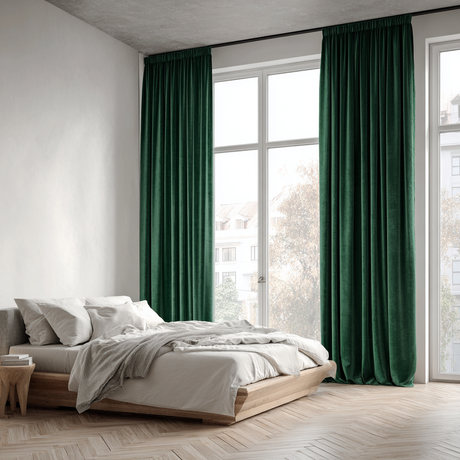 Peacock Green 5018 Velvet Curtains