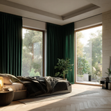 120 Inch Long Peacock Green 5018 Velvet Curtains