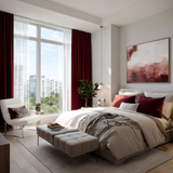 Wine Red Velvet Curtains