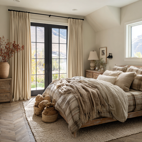 Vanilla Beige Velvet Curtains