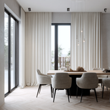 Coconut White Velvet Curtains
