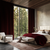 Wine Red Velvet Curtains