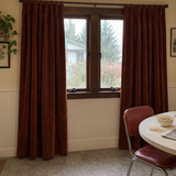 84 Inch Long Dark Mahogany Velvet Curtains