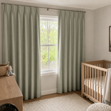 90 Inch Long Sage Mist Double-Sided Cotton Blend Blackout Curtains