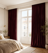 Wine Red Velvet Curtains
