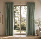63 Inch Long Sage Green Velvet Curtains