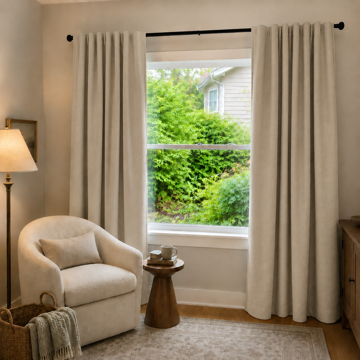Natural Linen Blackout Curtains