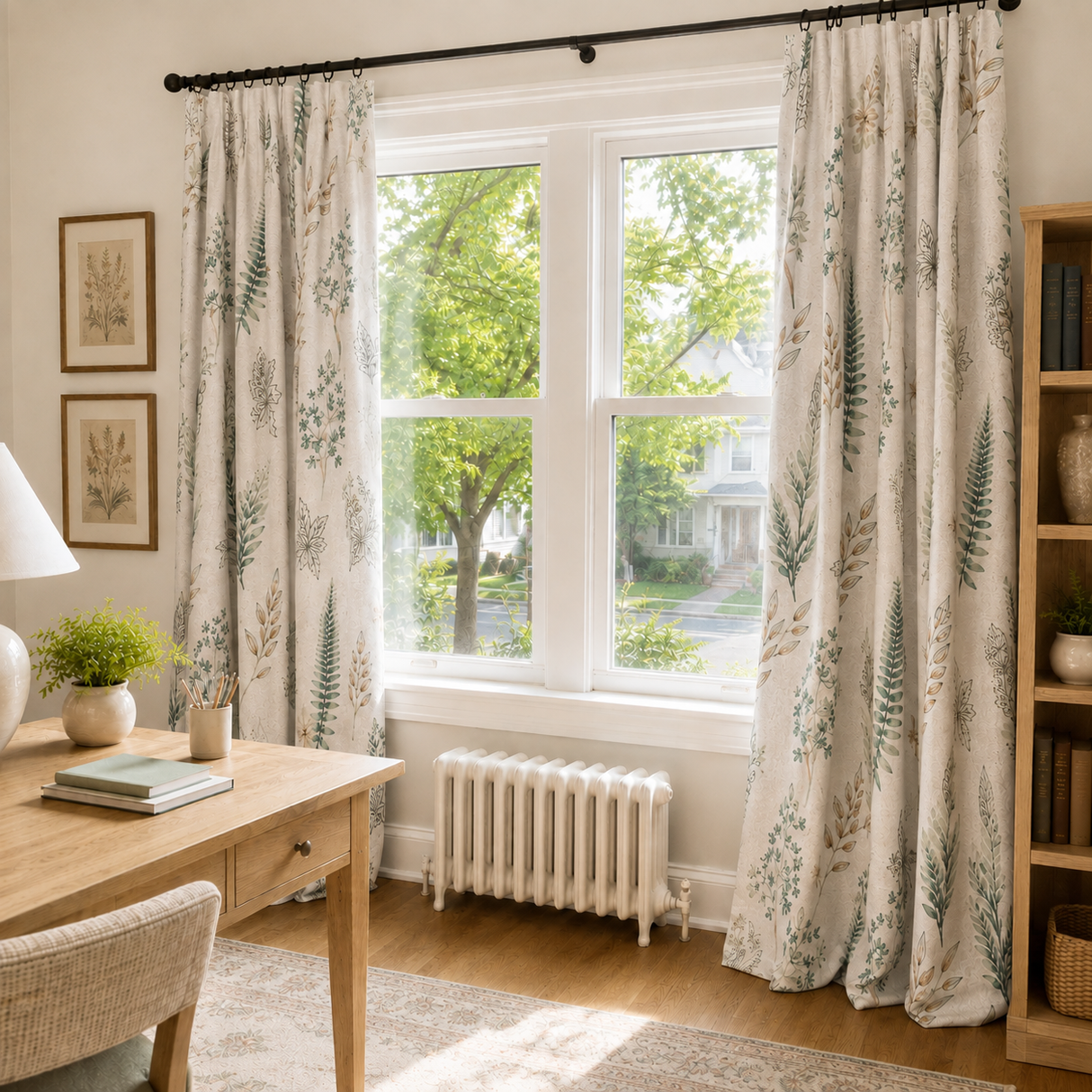 Botanical Herb Garden Rod Pocket Curtains