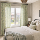 Warm Vanilla Botanical Light Filtering Curtains
