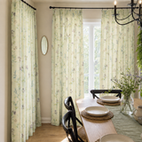 Warm Vanilla Botanical Light Filtering Curtains