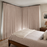 84 Inch Long Blush Pink Double-Sided Cotton Blend Blackout Curtains