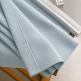 Aqua Blue Linen Rod Pocket Curtains