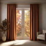 108 Inch Long Chestnut Brown Velvet Curtains