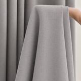 63 Inch Long Mint Gray Linen Curtains
