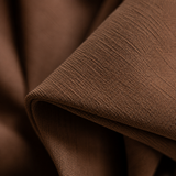 Mocha Brown Double-Sided Cotton Blend Blackout Curtains
