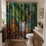 Tropical Tiger Shower Curtain