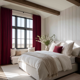 Wine Red Velvet Curtains