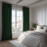 108 Inch Long Gemstone Green Velvet Curtains