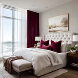 Burgundy Red Velvet Curtains